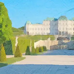 Belvedere background painting