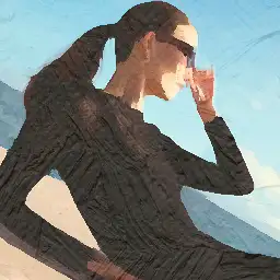 Carolina Herrera background painting