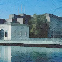 Fondation de la Haute Horlogerie background painting
