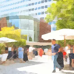 Groupe Les Échos-Le Parisien background painting