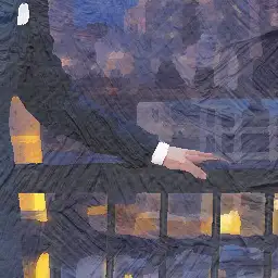 Harry Rosen background painting