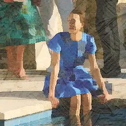 Neiman Marcus background painting