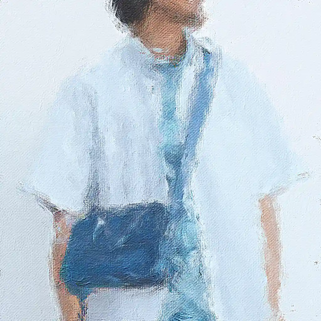 Berluti banner painting