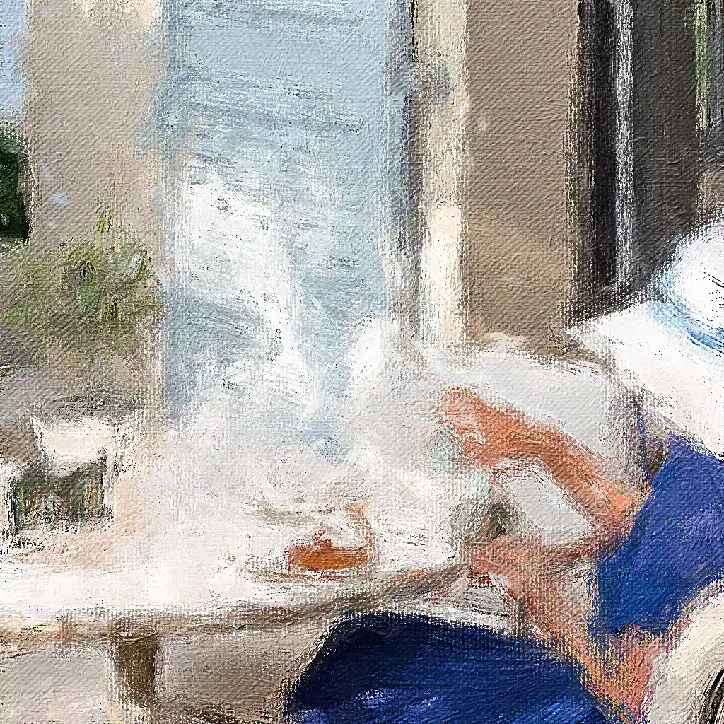 Cheval Blanc banner painting