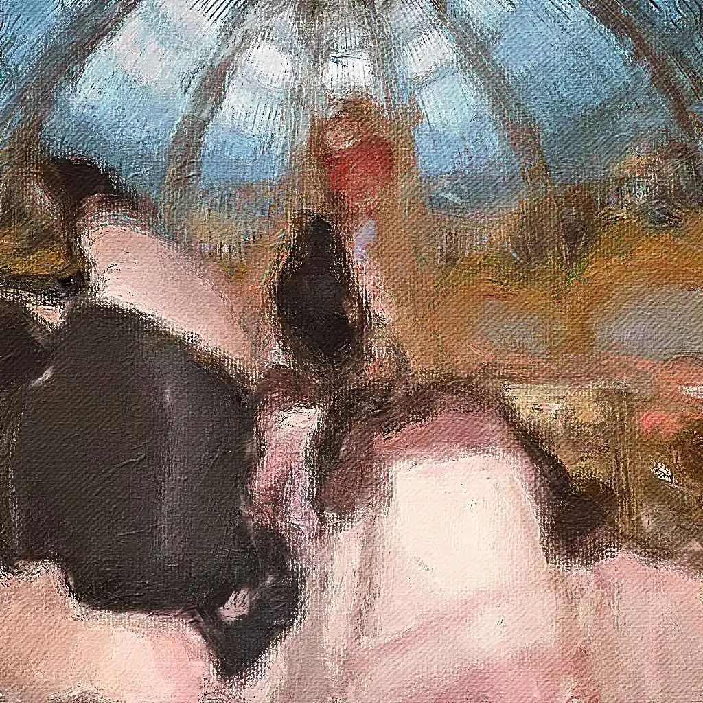 Galeries Lafayette banner painting