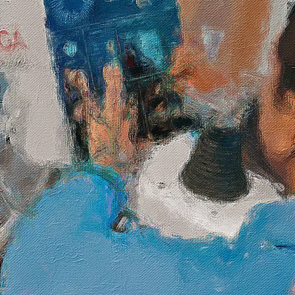 Omega banner painting