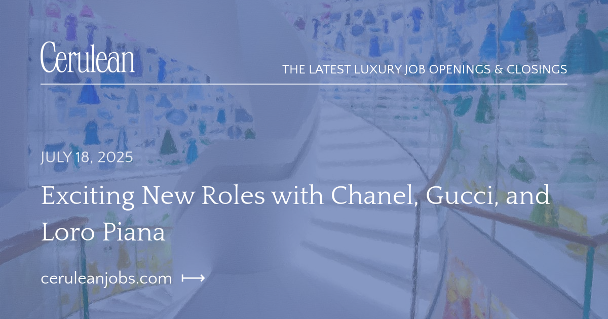 Exciting New Roles with Chanel, Gucci, and Loro Piana